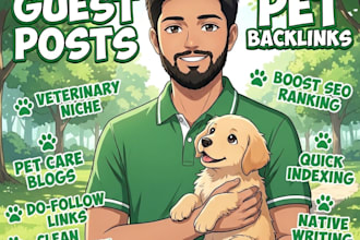 provide premium veterinary guest post and pet backlinks