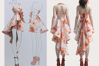 draw a fashion illustration or sketch