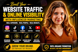 promote shoutout share website link to 110m USA UK de audience fb ig x pinterest