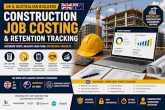 do construction job costing and retention tracking for UK and australian builder