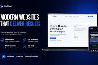 design and build a modern saas website for your startup