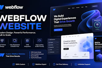 build custom webflow website design seo webflow cms development redesign expert