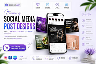 design editable canva social media templates for instagram, facebook