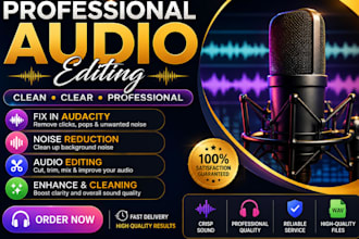 audio cleanup, remove background noise, reduce noise, enhance voice in audacity