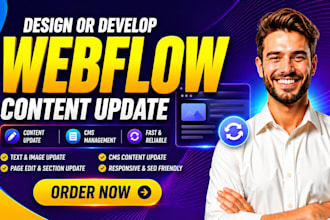 do webflow content update or add content on webflow, update webflow cms content