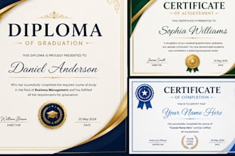 do certificate design diploma certificate  and editable certificate template