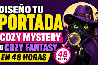 diseno tu portada cozy mystery o cozy fantasy en 48 horas