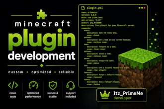 minecraft custom plugin in java, spigot,bukkit,paper