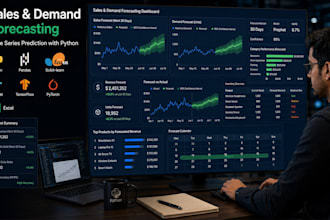 create sales demand forecasting and time series prediction with python