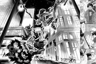 draw manga cover art comic book illustration webtoon cover manga artist