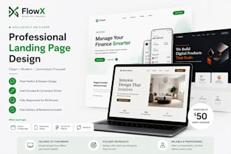 design a professional landing page in figma
