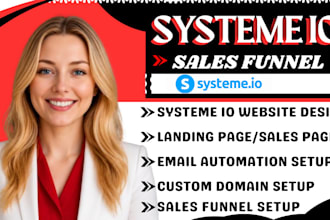build systeme io sales funnel, systeme io landing page, systeme io website