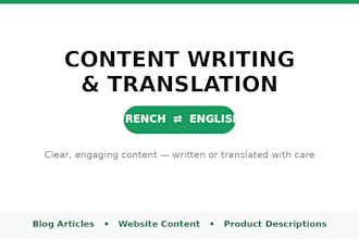 write engaging content and translate it to english