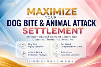 write an aggressive animal attack settlement demand package