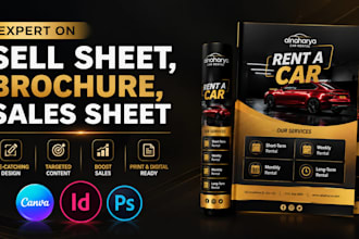 design sell sheet product catalog brochure flyers price list sales sheet