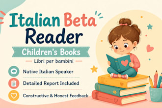 be your italian beta reader for children books in italian