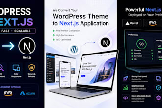 convert your wordpress theme or template into nextjs with vercel deployments