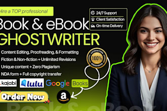 write ebook ghostwriter, medical ebook, self help journal, book editor, kdp