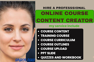 create professional online course, elearning content