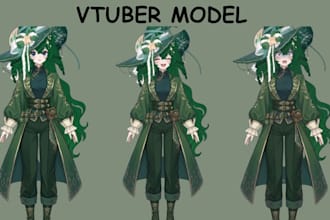 design and rig 3d vtuber model, live 2d vtuber model, live 2d rigging
