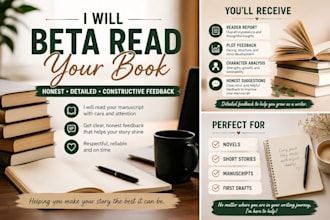 read book excerpts and provide honest feedback