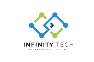 create a futuristic tech startup logo design