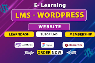 create a wordpress lms website with learndash or tutor lms