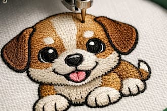 professional machine embroidery digitizing in wilcom 1 hour