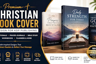 design a premium christain devotional prayer journal and KDP book cover