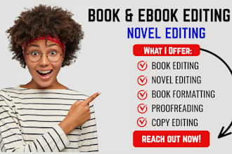 do romance book editing, copy and developmental editing, novel proofreading