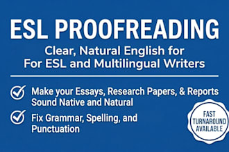 proofread english text for esl and multilingual writers