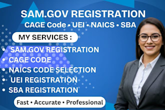 do cage code, uei, sam gov registration, naics code, and sba registration