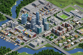 build a custom minecraft city map fantasy medieval, server, spawn, hub, lobby