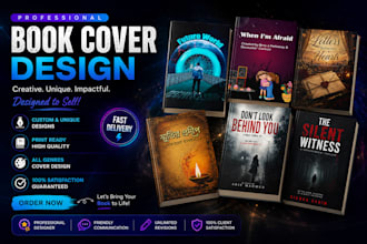 design a professional minimalist book cover design for amazon kindle,createspace