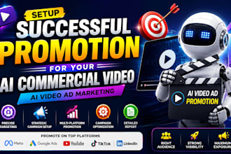 setup successful promotion for your ai commercial video,ai video ad marketing
