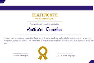 create professional and beautiful certificates