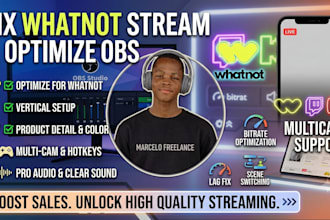 set up and optimise obs studio for high quality whatnot live streams
