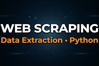 do web scraping and data extraction from any website using python