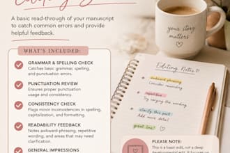 lightly edit your manuscript