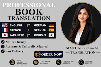 translate your manuscript into fluent english, german, spanish, and japanese
