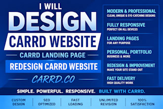design carrd website, carrd landing page, redesign carrd website, carrd co
