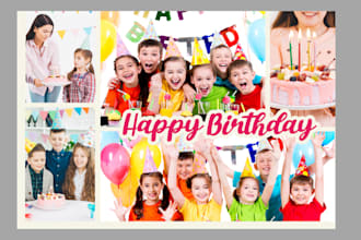create a birthday photo collage