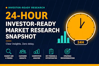 provide investor ready market research for startups and business