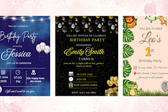 design creative birthday invitation card
