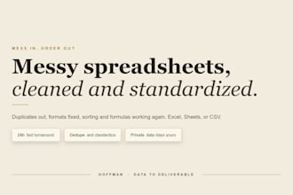 clean up and format your messy spreadsheet data
