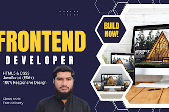 do frontend web development in html css and javascript