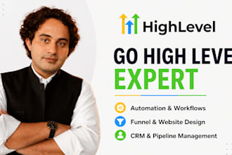 setup gohighlevel CRM, funnels, automation and workflows