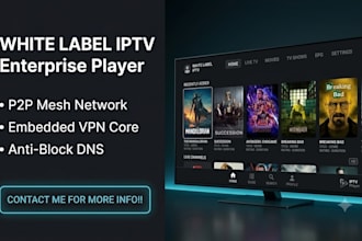 build secure white label iptv player with p2p mesh, dns, VPN routing
