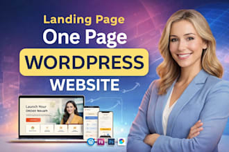 create one page website, wix wordpress landing page design, single page website