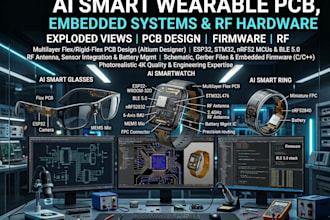 design ai smart wearable pcb, embedded systems and rf hardware